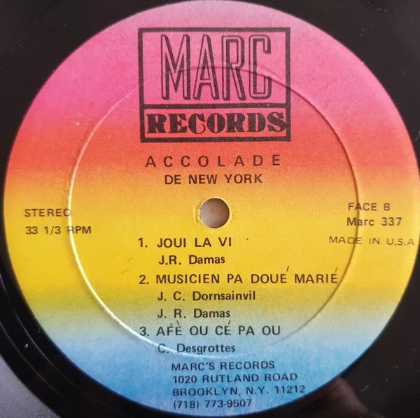 Album cover for Accolade De New York by Accolade De New York