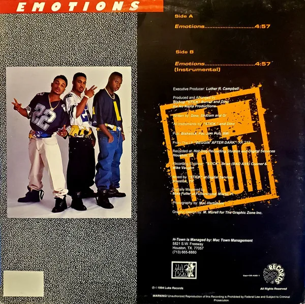 Album cover for Emotions by H-Town