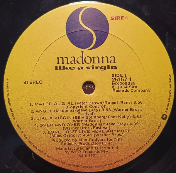 Album cover for Like A Virgin by Madonna