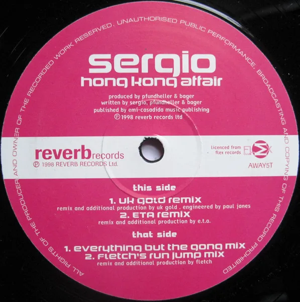 Album cover for Hong Kong Affair by Sergio