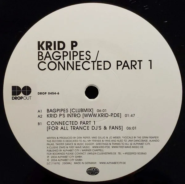 Album cover for Bagpipes / Connected (Part 1) by Krid P.
