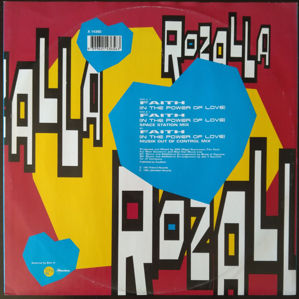 Rozalla - Faith (In The Power Of Love), Electronic, House, 1992 - Liberation Records, Australia, Vinyl 1x 12", 45 RPM