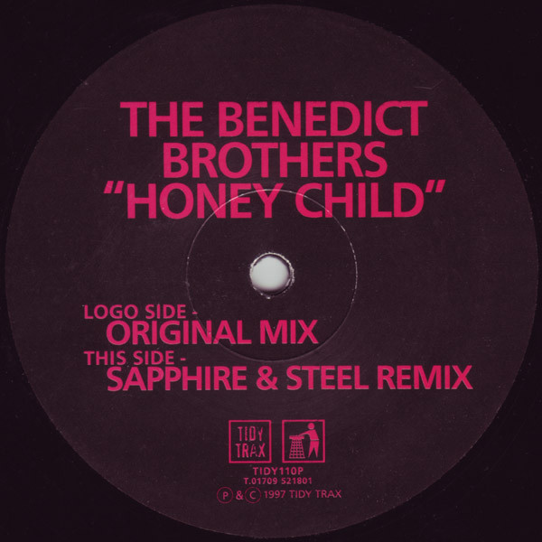 Benedict Brothers - Honey Child, Electronic, Hard House, 1997 - Tidy Trax, UK, Vinyl 1x 12", 45 RPM, Promo