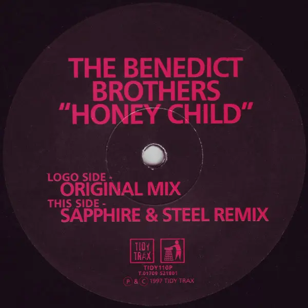 Benedict Brothers - Honey Child, Electronic, Hard House, 1997 - Tidy Trax, UK, Vinyl 1x 12", 45 RPM, Promo