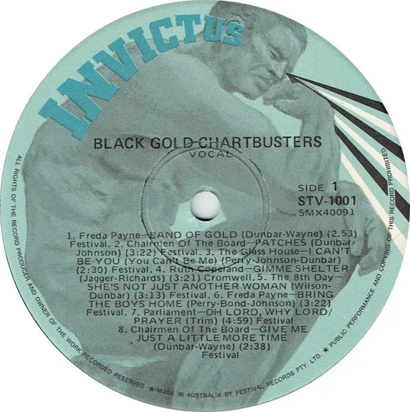 Album cover for Black Gold Chartbusters by Various