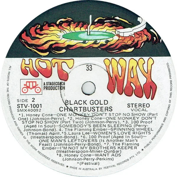 Album cover for Black Gold Chartbusters by Various