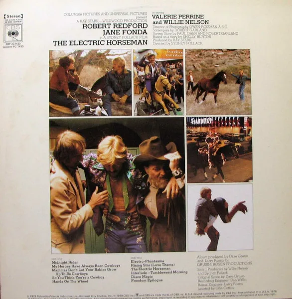 Album cover for The Electric Horseman (Music From The Original Motion Picture Soundtrack) by Willie Nelson / Dave Grusin