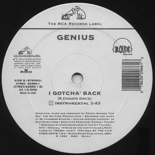 Album cover for I Gotcha' Back by Genius, The