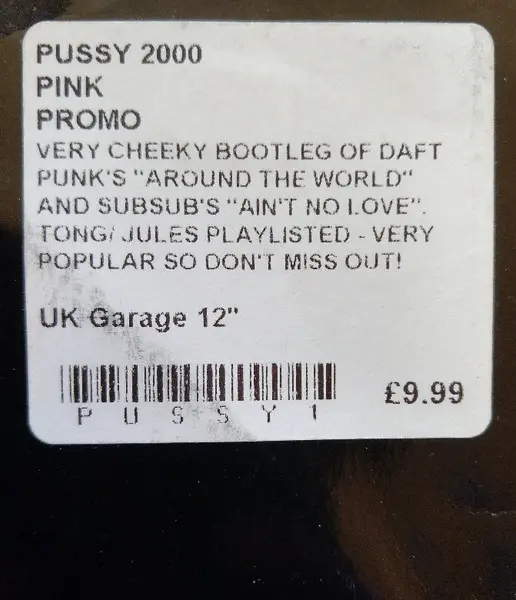 Pussy 2000 - Ain't No Love Around The World, Electronic, House, 1999 - Spacefunk Recordings, UK, Vinyl 1x 12", 33 ⅓ RPM