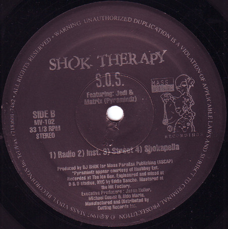 Shok Therapy - Padlock / S.O.S., Hip Hop, 1997 - Mass Vinyl Recordings, US, Vinyl 1x 12", 33 ⅓ RPM, Single