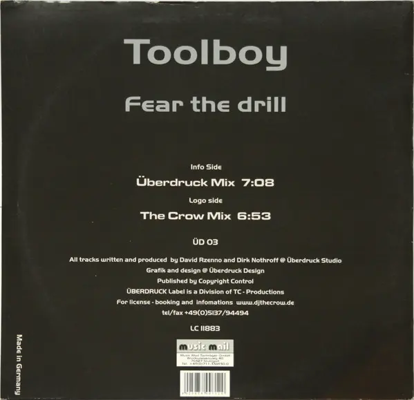 Album cover for Fear The Drill by Toolboy