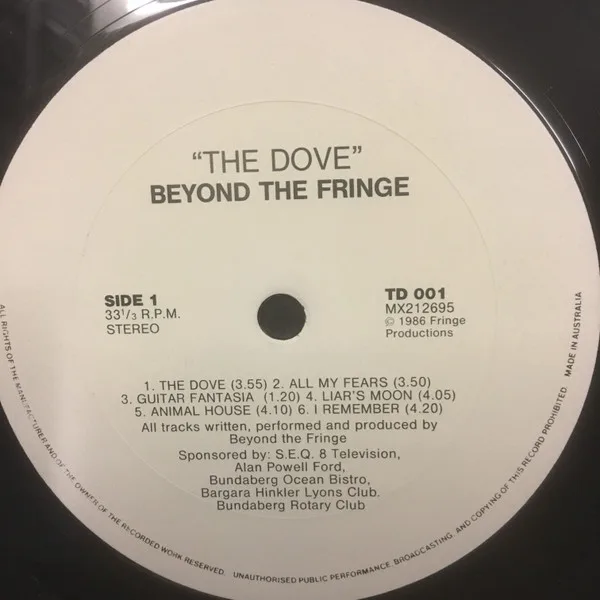 Album cover for The Dove by Beyond The Fringe (2)