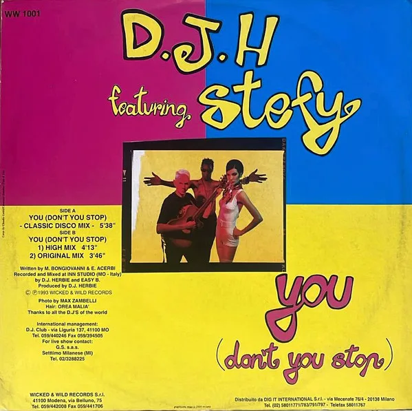 Album cover for You (Don't You Stop) by DJ H. Feat. Stefy