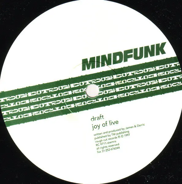 Mindfunk - Experience / Draft / Joy Of Live, Electronic, Techno, 1997 - Rough Cut Records, Netherlands, Vinyl 1x 12"