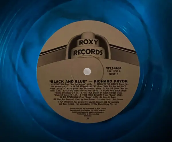 Richard Pryor - Black n' Blue, Non-Music, Comedy, 1984 - Roxy Records (3), Australia, Vinyl 1x LP, Album Blue