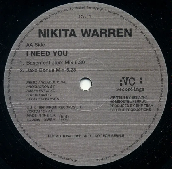 Album cover for I Need You by Nikita Warren