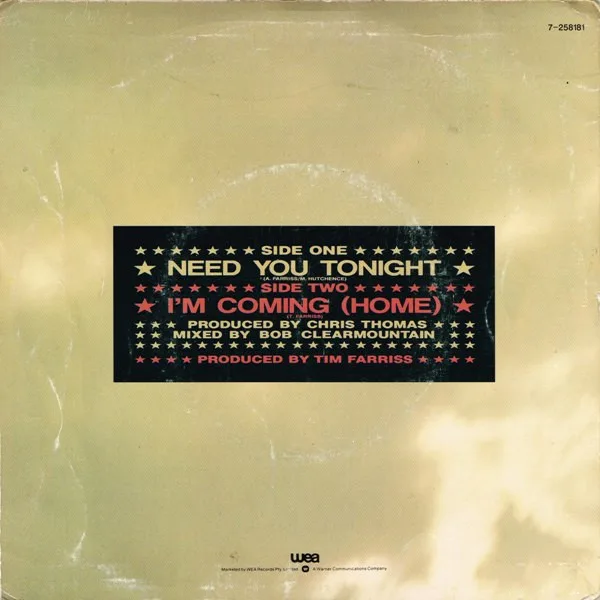 Album cover for Need You Tonight by INXS