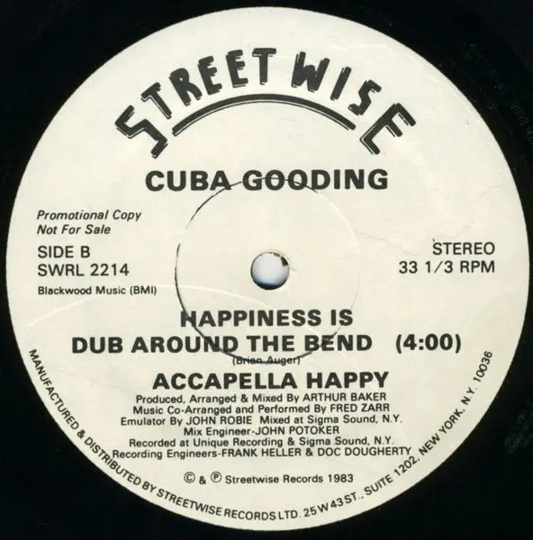 Cuba Gooding - Happiness Is Just Around The Bend, Electronic, Funk / Soul, Disco, Electro, 1983 - Streetwise, US, Vinyl 1x 12