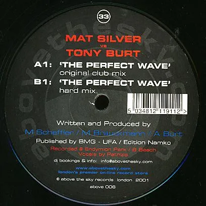 Album cover for The Perfect Wave by Mat Silver vs. Tony Burt