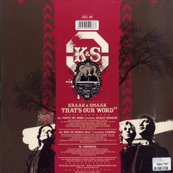 Album cover for That's Our Word EP by Kraak & Smaak Featuring Dudley Perkins, Carmel (2)