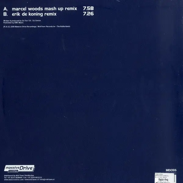 Three Drives - Greece 2000 (Marcel Woods Mash Up Remix & Erik De Koning Remix), Electronic, Trance, 2008 - Massive Drive Reco