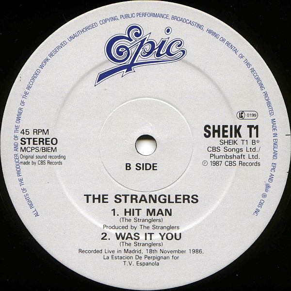 Stranglers, The - Shakin' Like A Leaf (Jelly Mix), Rock, New Wave, 1987 - Epic, UK, Vinyl 1x 12", 45 RPM