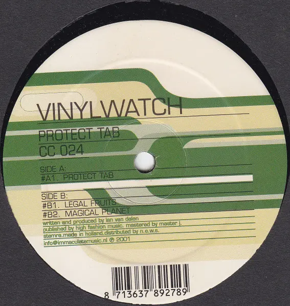 Vinylwatch - Protect Tab, Electronic, Progressive Trance, Tech House, 2001 - CC Records, Netherlands, Vinyl 1x 12"