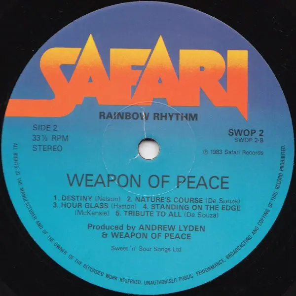 Weapon Of Peace - Rainbow Rhythm, Funk / Soul, Reggae, 1983 - Safari Records, UK, Vinyl 1x LP, Album