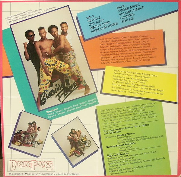 Burning Flames - Rysh And Dutty (Wave & Jump), Reggae, Soca, 1988 - Burning Flames Music, Antigua & Barbuda, Vinyl 1x LP, Alb