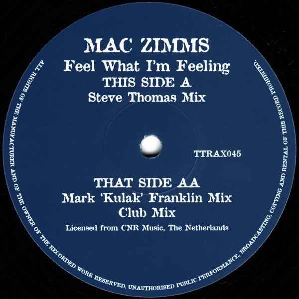 Album cover for Feel What I'm Feeling by Mac Zimms