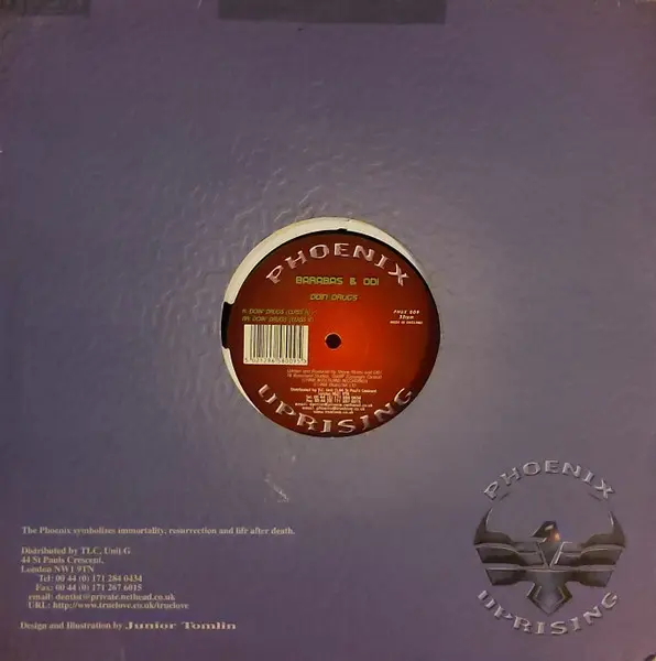 Barabas & OD1 - Doin' Drugs, Electronic, Hard Trance, Trance, 1998 - Phoenix Uprising, UK, Vinyl 1x 12", 33 ⅓ RPM