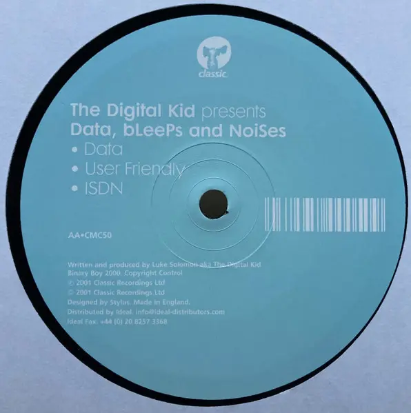 Digital Kid, The - Data, Bleeps And Noises, Electronic, Deep House, House, 2001 - Classic, UK, Vinyl 1x 12", 33 ⅓ RPM