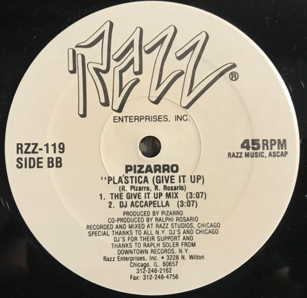 Album cover for Pla'stica (Give It Up) by Pizarro