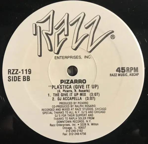 Album cover for Pla'stica (Give It Up) by Pizarro