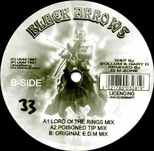 DJ Gollum & Gary D. - Black Arrows, Electronic, Hard Trance, 1997 - UK44 Records, UK, Vinyl 1x 12", 33 ⅓ RPM