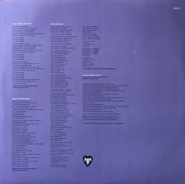 Transvision Vamp - Velveteen, Rock, Pop Rock, 1989 - MCA Records, Australia & New Zealand, Vinyl 1x LP, Album