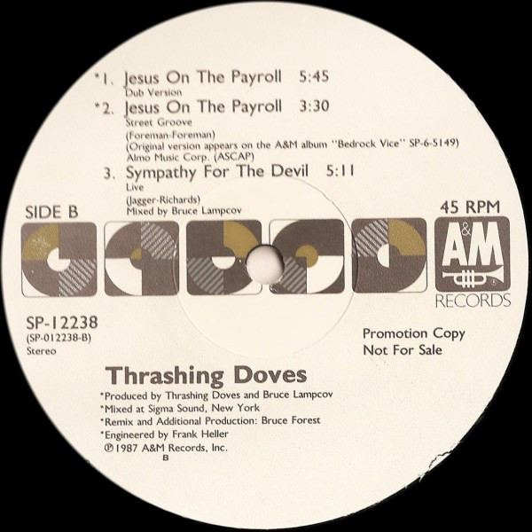 Album cover for Jesus On The Payroll by Thrashing Doves