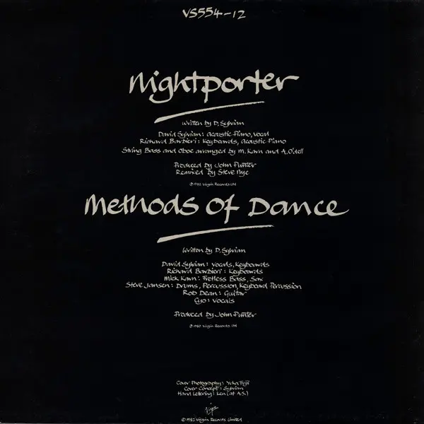 Japan - Nightporter, Electronic, New Wave, Synth-pop, 1982 - Virgin, UK, Vinyl 1x 12", 45 RPM, Single, Stereo ƱTOPIA / CBS As