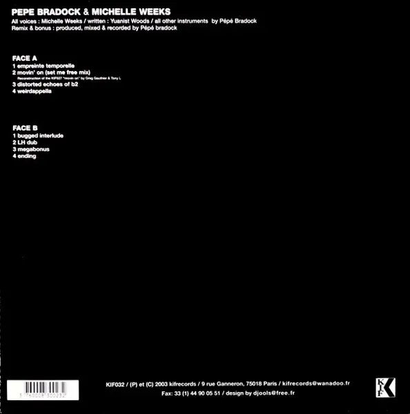 Pépé Bradock & Michelle Weeks - Distorted Echoes, Electronic, Abstract, Deep House, House, 2003 - Kif Recordings, France, Vin