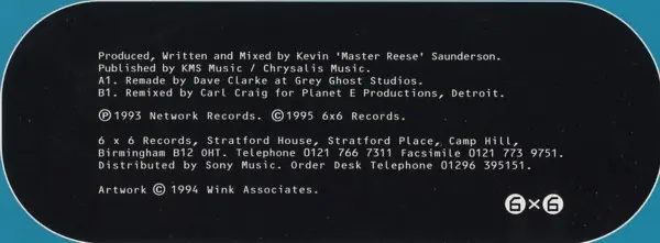 Inner City - Ahnonghay, Electronic, Tech House, Techno, 1995 - Six6, UK, Vinyl 1x 12", 33 ⅓ RPM