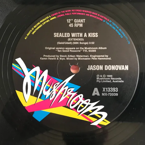 Album cover for Sealed With A Kiss by Jason Donovan