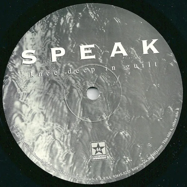 Album cover for Knee Deep In Guilt by Speak 714
