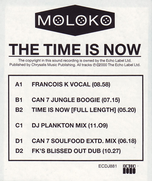 Moloko - The Time Is Now, Electronic, Experimental, House, 2000 - Echo, UK, Vinyl 2x 12", 33 ⅓ RPM, Promo