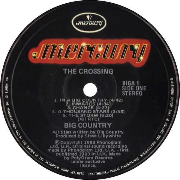 Album cover for The Crossing by Big Country