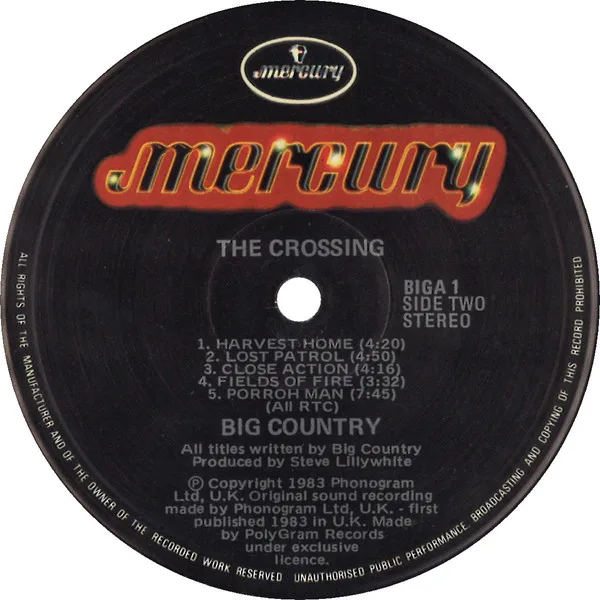 Album cover for The Crossing by Big Country