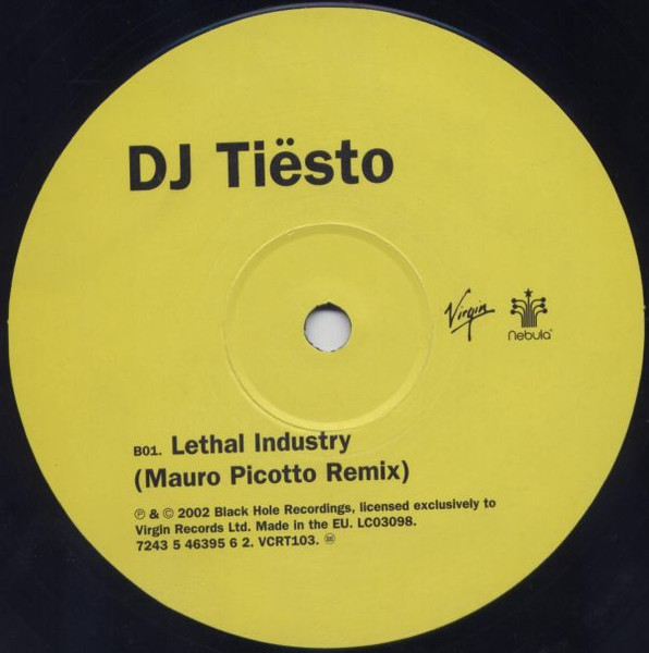 DJ Tiësto - Lethal Industry, Electronic, Trance, 2002 - VC Recordings, UK, Vinyl 1x 12", 45 RPM