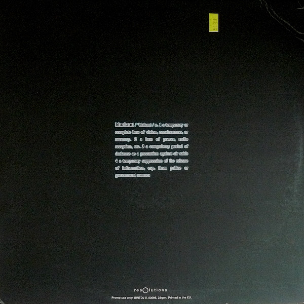 Todd Terry - Blackout, Electronic, Drum n Bass, 1999 - Innocent, UK, Vinyl 1x 12", 33 ⅓ RPM, Promo