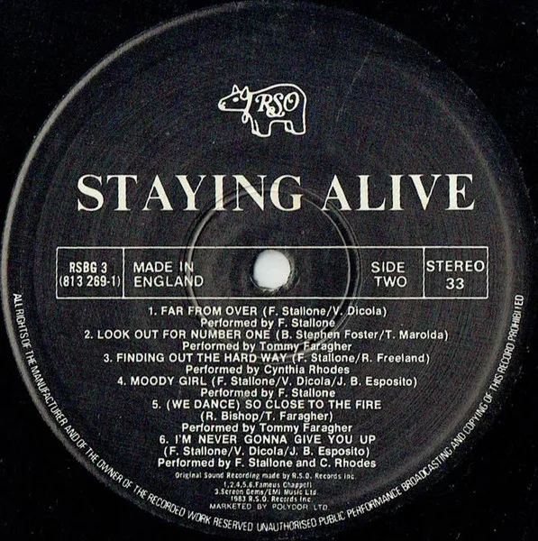 Album cover for Staying Alive (The Original Motion Picture Soundtrack) by Various