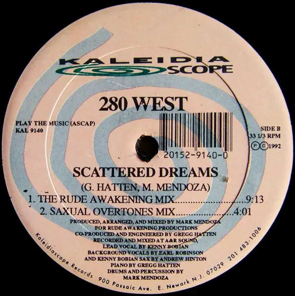 280 West - Scattered Dreams, Electronic, House, 1992 - Kaleidiascope Records, US, Vinyl 1x 12", 33 ⅓ RPM