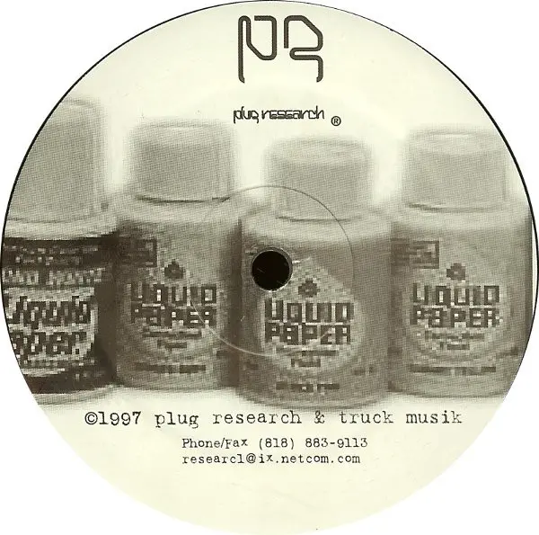 TD5 - Liquid Paper EP, Electronic, Minimal, Techno, 1997 - Plug Research, US, Vinyl 1x 12", 33 ⅓ RPM, EP